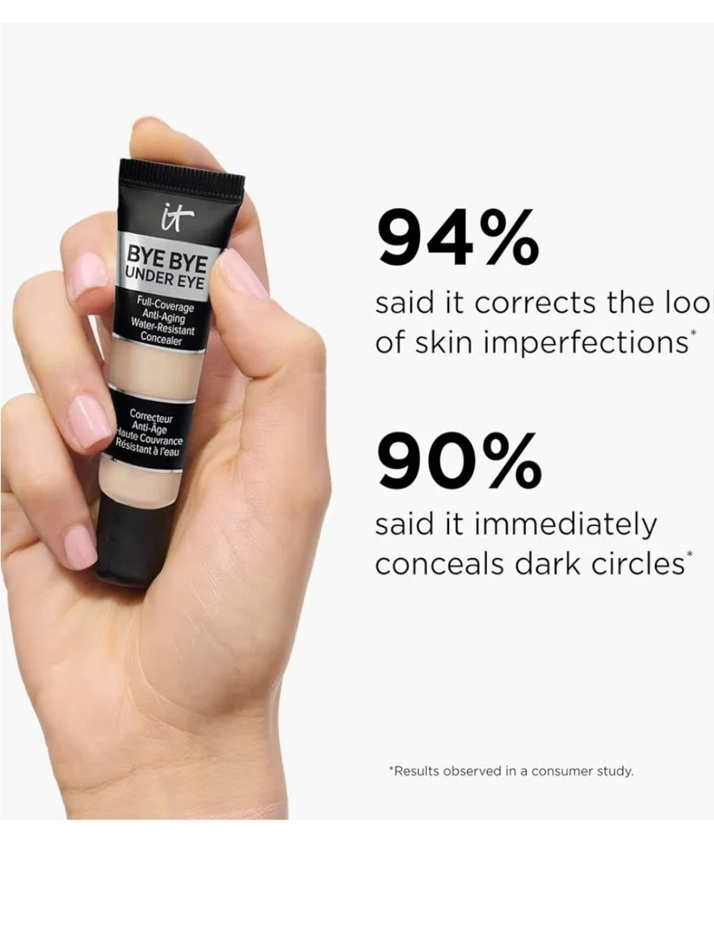 It Cosmetics Bye Bye Undereye 33.5 Tan Neutral Unopened NIB Full Coverage Makeup
